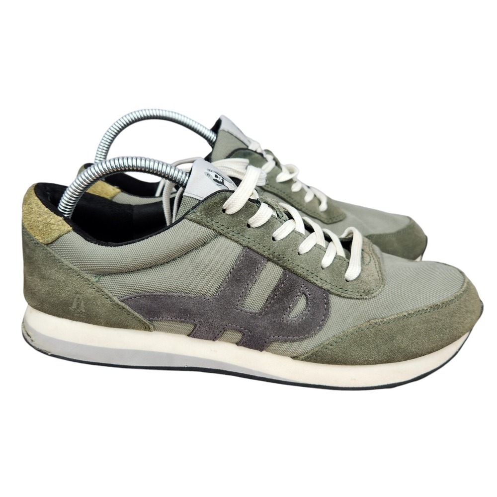 Hush Puppies Seventy8 Sneakers Mens 9.5 Green‎ Suede Low Top Comfort Shoes